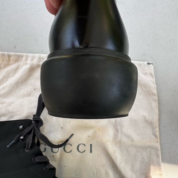 Gucci Vintage Leather Combat Boot - Picture 10 of 10